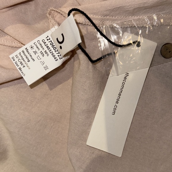 Commense Cotton & Linen Semi-Sheer Ruffle Trim Long Dress - Picture 9 of 16